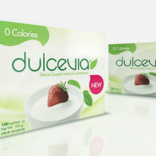 Packaging design for natural sweetener Dulcevia. Un proyecto de Diseño, Br, ing e Identidad, Diseño gráfico y Packaging de Verónica Salcedo - 30.06.2012
