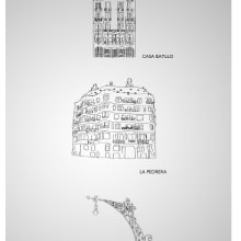 Ilustraciónes proyectos Gaudí . Traditional illustration project by José Antonio Serrada García - 07.17.2014