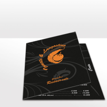 Carta restaurante Tomate & Langostino. Un proyecto de Diseño gráfico de Nowe Creative Formación y Diseño - 17.07.2014