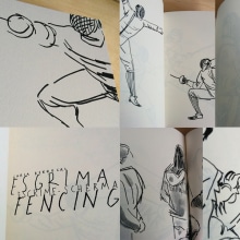 Esgrima Escrime Scherma Fencing. Design, Traditional illustration, Editorial Design, Fine Arts, and Graphic Design project by Carla Berrocal - 07.20.2014