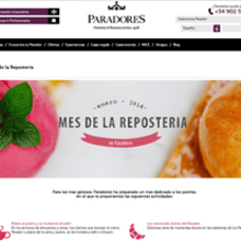 Landing page Repostería en www.parador.es. Un proyecto de Diseño gráfico de Rosa María Santamaría Falcón - 02.03.2014
