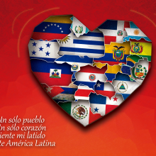 América Latina, un sólo corazón. Een project van  Ontwerp,  Reclame y Grafisch ontwerp van Ricardo José Calvente Cordón - 25.07.2014