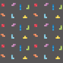 Tetris pattern. Game Design, and Graphic Design project by Laura Liberal - 07.27.2014