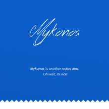 Mykonos - note app for iPad. Un proyecto de UX / UI, Diseño Web y Desarrollo Web de Harshavardhan Sreedhar - 28.07.2014