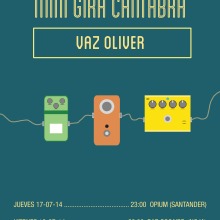 Cartel Gira Vaz Oliver. Design project by Paula Que - 07.29.2014