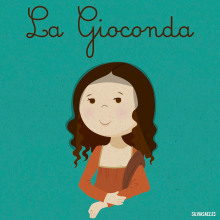Imagen para La Gioconda (ropa infantil). Traditional illustration, and Graphic Design project by laziesdovevisa - 08.04.2014