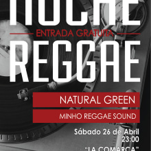 Cartel Noche Reggae. Design gráfico projeto de Lucía López Fraga - 06.08.2014