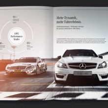 Mercedes-AMG Performance Studio – una seria de tres folletos. Design, Br, ing e Identidade, Design editorial, e Design gráfico projeto de Katrin Horstkemper - 19.06.2011