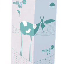 Packaging. Milk & go. Un proyecto de Diseño, 3D, Br e ing e Identidad de ángeles benítez aranda - 07.08.2014