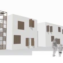 Concurso Hospedería. 3D, and Architecture project by ángeles benítez aranda - 08.07.2014
