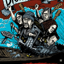 Póster del Tour Europeo de 2014 de The Dictators. Traditional illustration, and Graphic Design project by Marcos Cabrera - 08.07.2014