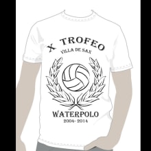  Camiseta para el Club Waterpolo Sax  2014 (X Aniversario). Un progetto di Graphic design di María Jose Calet Pérez - 10.08.2014