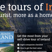 Exploring Ireland homepage design. Web Design project by Six Design - 08.11.2014