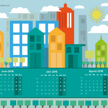 Calendar - Geometric City. Br, ing & Identit project by TITO CAMPOS - 08.13.2014