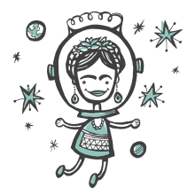 "Flying Frida". Ilustração tradicional, e Design gráfico projeto de Pupa Pupapop - 13.08.2014