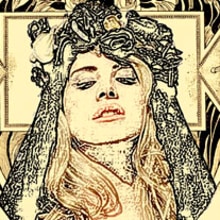 Lana del Rey "Cruel World" Poster. Design, Traditional illustration, Graphic Design, and Creativit project by Marta Arévalo Segarra - 08.14.2014