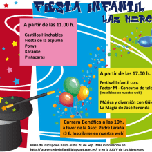 Cartel Fiesta infantil de Las Mercedes. Advertising, and Graphic Design project by Aliki Cau-Maf - 08.16.2014