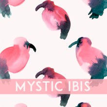 Mystic Ibis | Pattern. Ilustração tradicional, Design gráfico, e Design de produtos projeto de Ana Rey - 18.08.2014