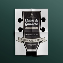 CLASES DE GUITARRA. Design gráfico projeto de Flor Leis - 18.08.2014