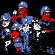 Cop - character design. Ilustração tradicional, e Design de personagens projeto de Olivier Fritsch - 21.08.2014