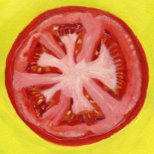 TOMATO - oil on canvas - 20x20 cm. Painting project by José A. Romero2 - 08.30.2014