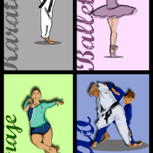 Deportes ilustrados. Design e Ilustração tradicional projeto de Ana Mouriño - 25.08.2014