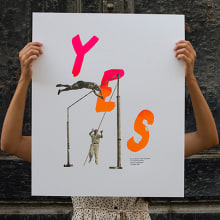 Y E S. Traditional illustration, Screen Printing, T, and pograph project by Estudio Santa Rita - 08.28.2014