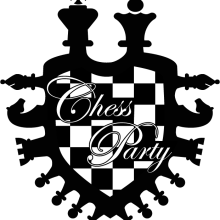 Chess Party logo. Design gráfico projeto de Sheila Martorell - 05.05.2011