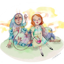 Aguacate & Cacahuete in Wonderland. Ilustração tradicional projeto de Beatriz Coello Ayala - 31.08.2014