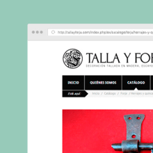 Talla y Forja. Un proyecto de Br, ing e Identidad, Diseño Web y Desarrollo Web de Tintácora Estudio Creativo - 01.09.2014