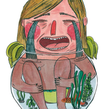 Ahogada en su propio llanto. Un proyecto de Ilustración tradicional de Marta Ángel Ruiz - 17.07.2013