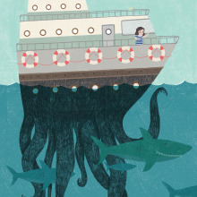 El tiburón mágico. Un proyecto de Ilustración tradicional de Marta Ángel Ruiz - 11.03.2014