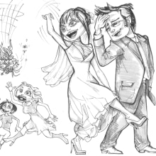 Ilustraciones para album de boda. Ilustração tradicional projeto de Dmitry Khomyakov - 30.11.2012