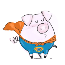 Cerdito aquiahorra. Traditional illustration, Character Design, and Graphic Design project by Marta Solis - 08.02.2012