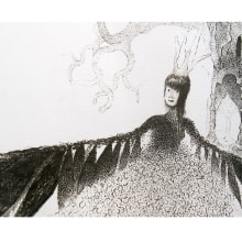 La Reina de las Aves. Ilustração tradicional projeto de Kodomos Ilustrador - 04.09.2014