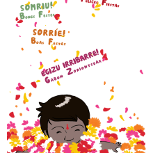 Card for Sonrisas de Bombay NGO. Un progetto di Design, Illustrazione tradizionale e Pubblicità di susanna martín - 24.12.2013