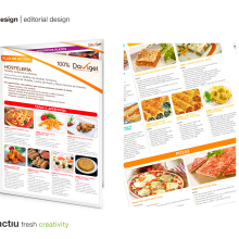 Davigel, diseño de carta. Un proyecto de Diseño, Diseño editorial y Diseño gráfico de Mediactiu estudio diseño grafico Barcelona - 08.09.2014