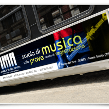 JMN music school. Publicidade, Direção de arte, Br e ing e Identidade projeto de Andrea Pettirossi - 08.09.2014