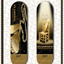 Flamenco skateboards design. Un proyecto de Diseño, Ilustración tradicional y Publicidad de Sete Gonzalez - 12.09.2014