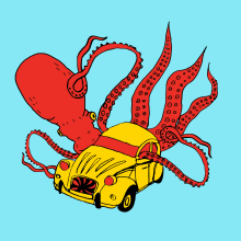 Octopuss Attacks 2 CV. Ilustração tradicional projeto de Enric Chalaux - 15.09.2014