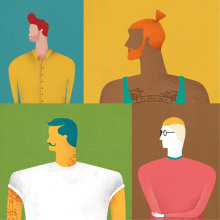 Men from now. Un proyecto de Ilustración tradicional y Diseño gráfico de David van der Veen - 03.02.2014