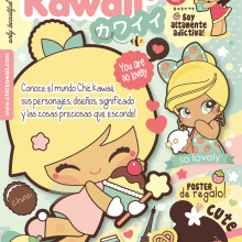 Revista Chic Kawaii. Design de personagens, Design editorial, e Design de produtos projeto de Cristina Gutiérrez Hidalgo - 16.09.2014