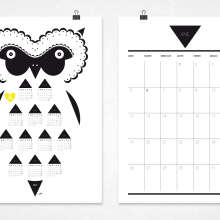 Calendario 2014-2015. Ilustração tradicional, Design de personagens, Design editorial, Design gráfico, e Tipografia projeto de Elvira Rojas - 16.09.2014