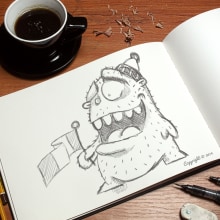 Yeti. Ilustração tradicional, e Design de personagens projeto de sdompi - 16.09.2014