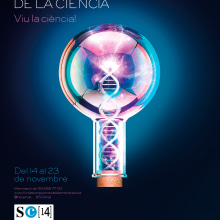 Cartell  19a SETMANA DE LA CIÈNCIA (Biotecnologia) Ein Projekt aus dem Bereich Werbung, 3D und Grafikdesign von O'DOLERA - 17.09.2014