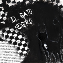 El gato negro. Un proyecto de Ilustración tradicional, Diseño editorial y Bellas Artes de Punts suspensius ilustración y diseño - 21.09.2014