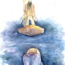 Sobre las aguas. Acuarela. Un proyecto de Ilustración tradicional de Emma Jimeno - 21.09.2014