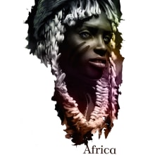 Africa. Traditional illustration, Character Design, and Fine Arts project by César González - 09.23.2014
