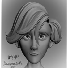 Hair Style WIP. 3D, Animation, and Character Design project by Heidy - 09.26.2014