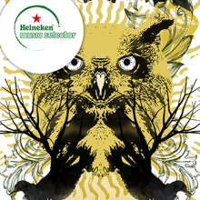 Carteles Heineken Music Selector. Design, and Traditional illustration project by Oscar Giménez - 06.28.2014